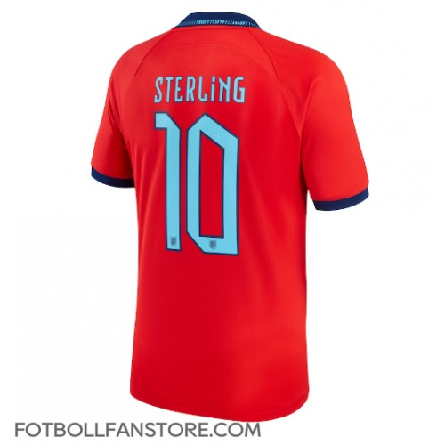 England Raheem Sterling #10 Borta matchtröja VM 2022 Kortärmad Billigt